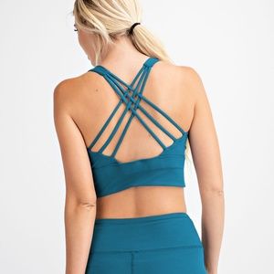 Teal Criss-Cross Butter Bralette